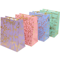Пакет подарочный "Узоры" 18х23х10см 4 цвета 3058 M