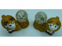 Статуэтка керам. Овечка с шаром 6см светящийся, 2 вида Y1286-14/1002B