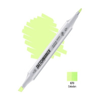 Маркер спиртовой двухсторонний "Sketchmarker" светлый серо-зеленый SM-G73
