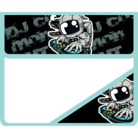 Папка на липучке А5 230х190х50мм "Диджей космонавт" 2 отделения, с клапаном, пластик ПМ-А5-36