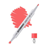 Маркер спиртовой двухсторонний "Sketchmarker" индийский красный SM-R63