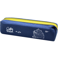 Пенал "Animal rest" 20х5х5см квадратный, 2 отделения, текстиль, синий BB2409