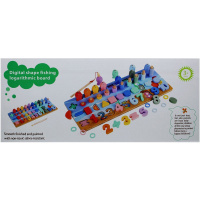 Игра логическая "Рыбалка-Пирамидка-Пазл" 48,5х19,5см 27 деталей дерево XJ4129