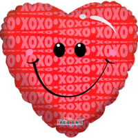 Шар возд. Сердце Любовь Улыбка 18"/45см шар фольга 627
