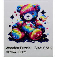 Пазл 14х12,5см дерево S "Мишка" HL226/11337-24