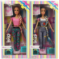 Кукла "Модница" 29см с питомцем и аксессуарами, 2 вида 2301832/DJ11277