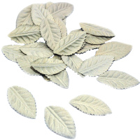 Листья декоративные 3,5см молочные 25шт/уп. Y9519-19