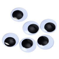 Декоративные элементы глазки подвижные д.15мм, 6шт черные Y4332-16