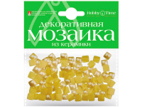 Мозаика декор. 8*8мм 100шт желтый керамика 2-332/06