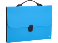 Портфель А4 7 отделений "Rio" 0,6мм голубой EB40202