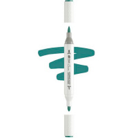 Маркер акриловый двусторонний "Сонет" сине-зеленый, пулевидный наконечник/кисть 273-B754