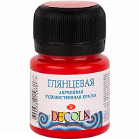 Краска акриловая 20мл красная глянцевая Декола 2926331