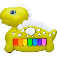 Музыкальная игрушка "Пианино. Динозавр" 12,5х11см 7 клавиш, пластик, зеленый 11066-24