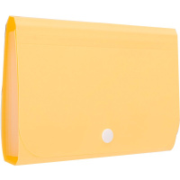 Папка на кнопке 12 отделений "Vivid" А6 0,17мм пластик, желтый E5561