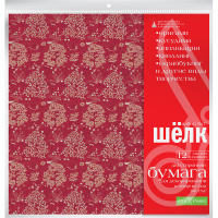 Набор цветной бумаги 29х29см 12л "Шелк" №7 двухсторонняя 2-056/07