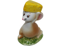 Сувенир Мышка с сыром 8,5см Y8046-19