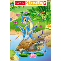 Пазлы 12 эл. "Динозаврик" 20х30см в рамке 12ПЗ4_10421/026183