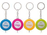 Рулетка 1,5м*7,5мм пластиков. лента, ассорти 8213