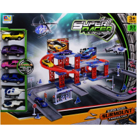 Автотрек 57 деталей пластик 44х36х7,5см (трек, 6 машинок) LT036441