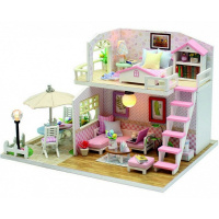 Конструктор "Румбокс. Кукольный домик" 19х15х13см 2 этажа (пластик, дерево, свет) SG2292