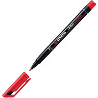 Маркер перманентный "OHpen universal" красный, пулевидный наконечник, толщина линии 0,7мм F 842/40