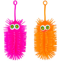 Мячик-волосатик "Гусеница" 18х5см пвх 4 цвета (свет) XF2308