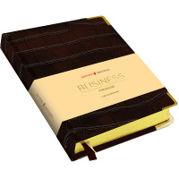 Ежедневник недатированный А5 "Impact" 304стр. темно-коричневый, искусственная кожа с поролоном