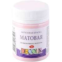 Краска акриловая 50мл светло-розовая матовая Декола 14328372