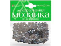 Мозаика декор. 8*8мм 100шт серый керамика 2-332/15