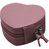 Шкатулка "Сердце" 12х10,5х6см кожзам розовая Y10603-24