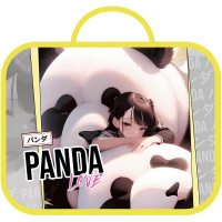 Папка с ручками 33,5х26х6см "Девочка с пандой" ткань ПШ-11