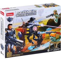 Конструктор "Атомный шторм" 174 детали 24х19х5см пластик (фигурка 11см) 38-0909