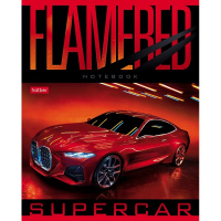 Тетрадь А5 48л линия "REDsupercar" на скобе 5 дизайнов 073125