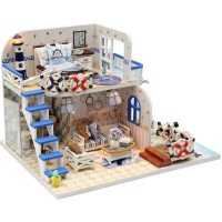 Конструктор "Румбокс. Кукольный домик" 19х15х13см 2 этажа (пластик, дерево, свет) SG2293