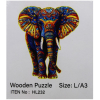 Пазл 16х14см дерево L "Слон" HL232/11339-24