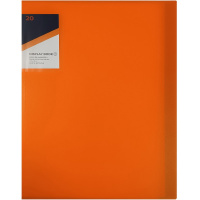 Папка 20 вкладышей А4 полипропилен 0,75мм внешний карман оранжневая S195129