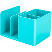 Подставка-органайзер "Nusign" 12х15,5х9,5см 4 отделения, пластик, голубой ENS950blue