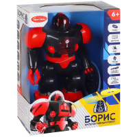 Робот р/у "Борис" 30х19х11см пластик (стреляет дисками, движение, танцы, обучение) JB0404067