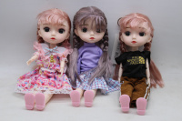 Кукла 32см шарнирная музыкальная, с брелоком, 4 вида 10947-24