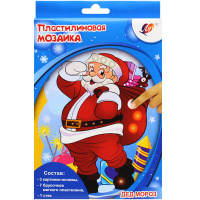 Набор д/творчества "Пластилиновая мозаика. Куклы, Пчёлка, Рыбка, Грибок, Динозаврики, Дед Мороз"