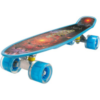 Скейтборд 54х14см, пластик, 4 колеса PU d=6см светятся HB2247