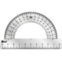 Транспортир 10см 180° стальной ТС-10