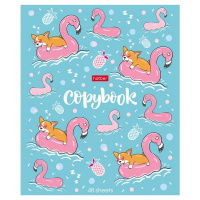 Тетрадь А5 48л клетка "Забавные корги" на скобе, 5 дизайнов 48Т5В1/066628