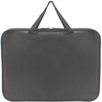 Папка с ручками А2 на молнии серая ткань ПДМ-5/31268