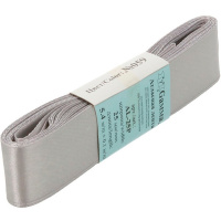 Лента упаковочная атласная 2,5см х 5,4м серая №059 AL-25P