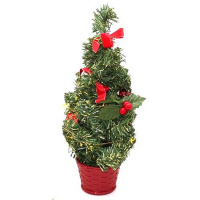 Ель 40см с украшениями, красная Y5306-17