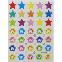 Наклейка школьная "Оценки. Звезды/Звезды с короной" 35шт. 8 листов (35-2,2см) BSD-A205