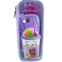 Пенал "Мороженое" 22,5х10х5см прямоугольный, 1 отделение с планкой, пластик, фиолетовый DB23236