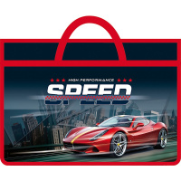 Папка с ручками А3 470х335х50мм "Mega auto" на молнии пластик ПМ-А3-26