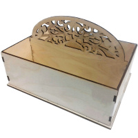 Заготовка для декорирования "Конфетница Прямоугольная" 21х12,5х11см фанера 3мм 120010